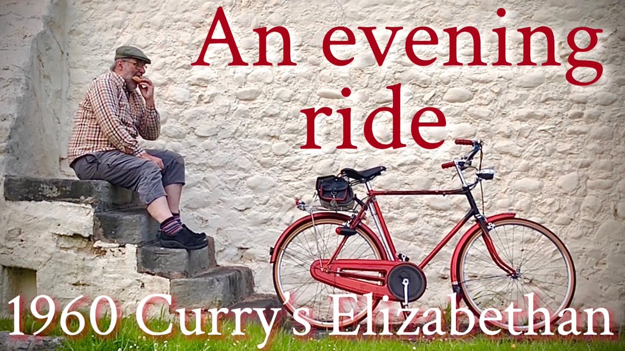 Тихая вечерняя поездка на прекрасном (Raleigh) винтажном 3-скоростном велосипеде Currys Elizabethan.