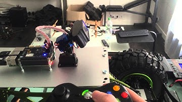 APM Rover project with a raspberry pi 2 and a Navio+ board - 3-axis mount test