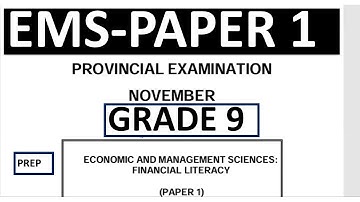 2025 EMS GRADE 9 P.1 MEMO TERM 4 EMS THUNDEREDUC GRADE 9 EMS NOVEMBER EXAMS (FINANCIAL LITERACY)