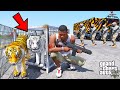 Franklin Trying To Rescue His Tigers From Army in GTA 5 | SHINCHAN and CHOP