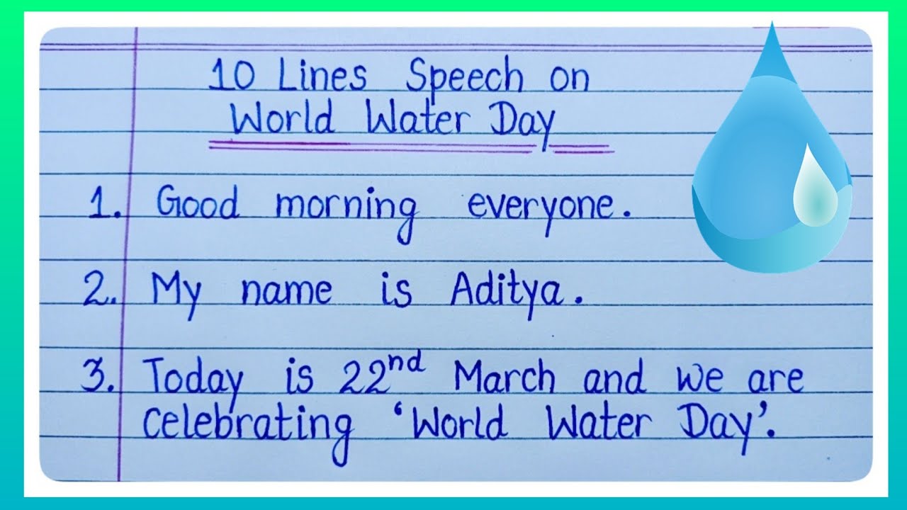 speech on world water day 2023