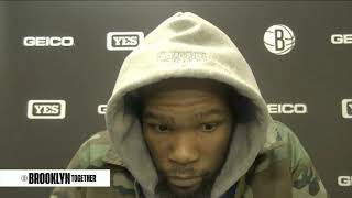 Nets Kevin Durant POSTGAME interview after Brooklyn DOUBLE OT loss to Cleveland Cavs