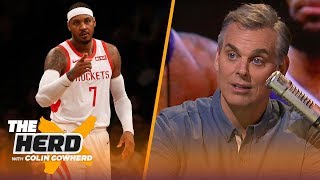 Colin Cowherd warns LeBron James about wanting the Lakers to sign Carmelo Anthony | NBA | THE HERD