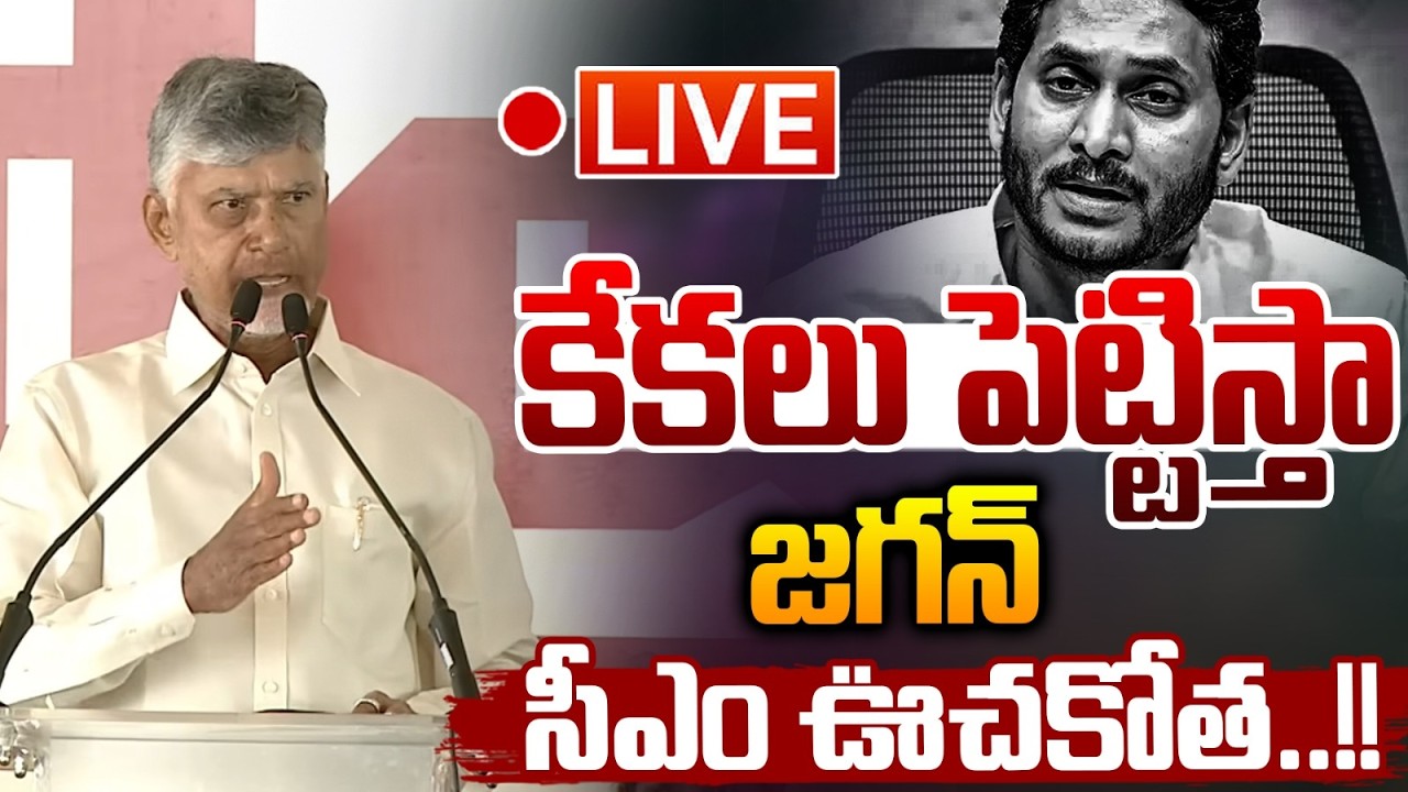 కేకలు పెట్టిస్తా జగన్..సీఎం ఊచకోత..CM Chandrababu MASS FIRE | YS Jagan LIVE