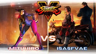 mituhiro-pc (Juri) vs iasSFVAE (Akira) Ranked Match Set (Street Fighter 5 Champion Edition)