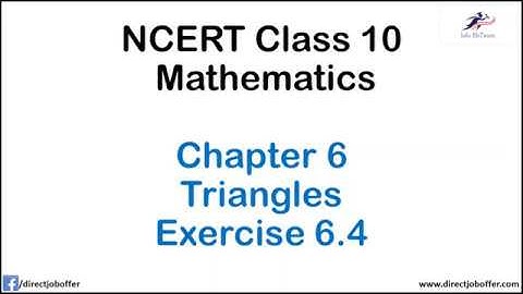 Class 10, Triangles| Chapter 6, Exercise 6.4| Areas of Similar Triangles