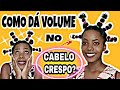 VEJA COMO DAR VOLUME NO CABELO CRESPO CURTO SEM USAR SECADOR