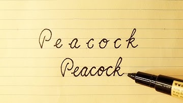 Peacock ✎ English Cursive Handwriting Tutorial