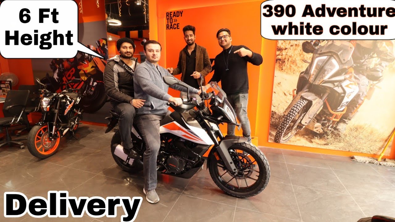 Taking Delivery KTM Adventure 390 BS6 Quick Shifter 2020 White