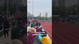 IHSA 3A sectional Geremy Gomez 100m qualifier