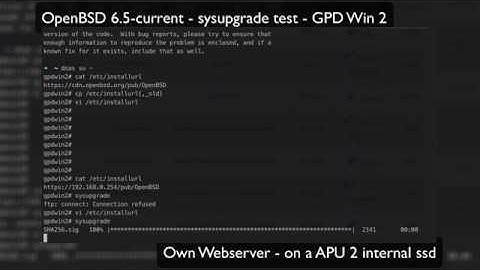 OpenBSD 6.5 current sysupgrade GPD Win 2