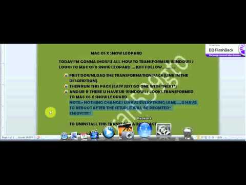 how to transform windows 7 into mac os x snow leopard