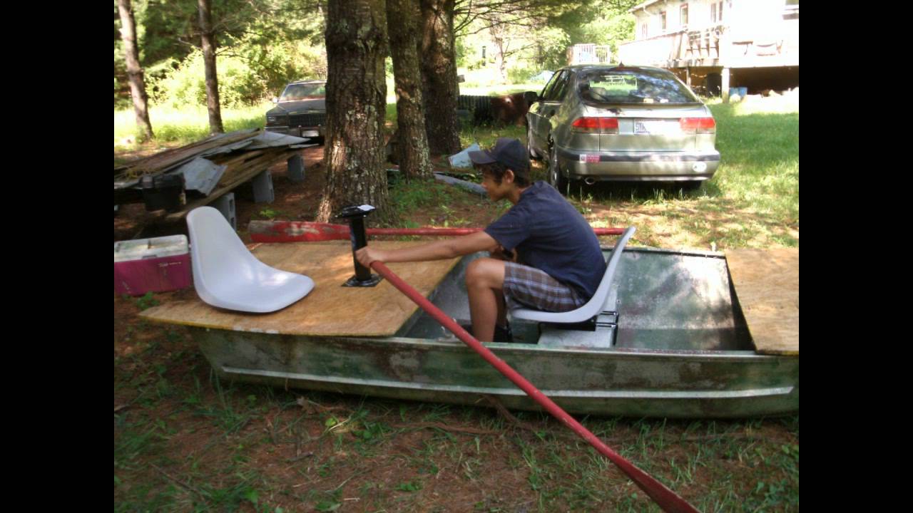 Row Boat Into A Bass Boat - YouTube