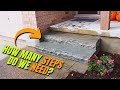 Measuring the number of steps for a front walkway