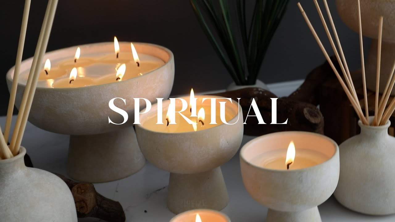 Spiritual Refillable Ceramic Candle - Palo Santo & Vetiver