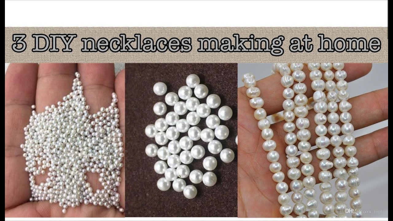 Pearl necklace making 3 DIY Innovative ideas YouTube