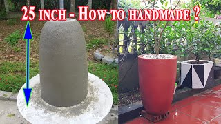 How to Handmade Tall Planters Outdoor Indoor  25 Inch ✨ Cement Plus