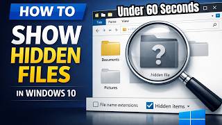How To Show Hidden Files in Windows 10 ( 2026 )