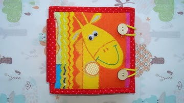 Quiet book/Fabric book #2 "Giraffe"
