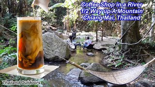 Smart People Built a Coffee Shop in a River, Chiang Mai Thailand. #chiangmai #thailand