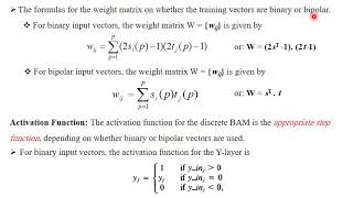 L13  BIDIRECTIONAL ASSOCIATIVE MEMORY BAM