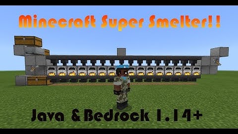 Minecraft Super-Smelter Tutorial 1.14, 1.15, 1.16+ (Java & Bedrock)