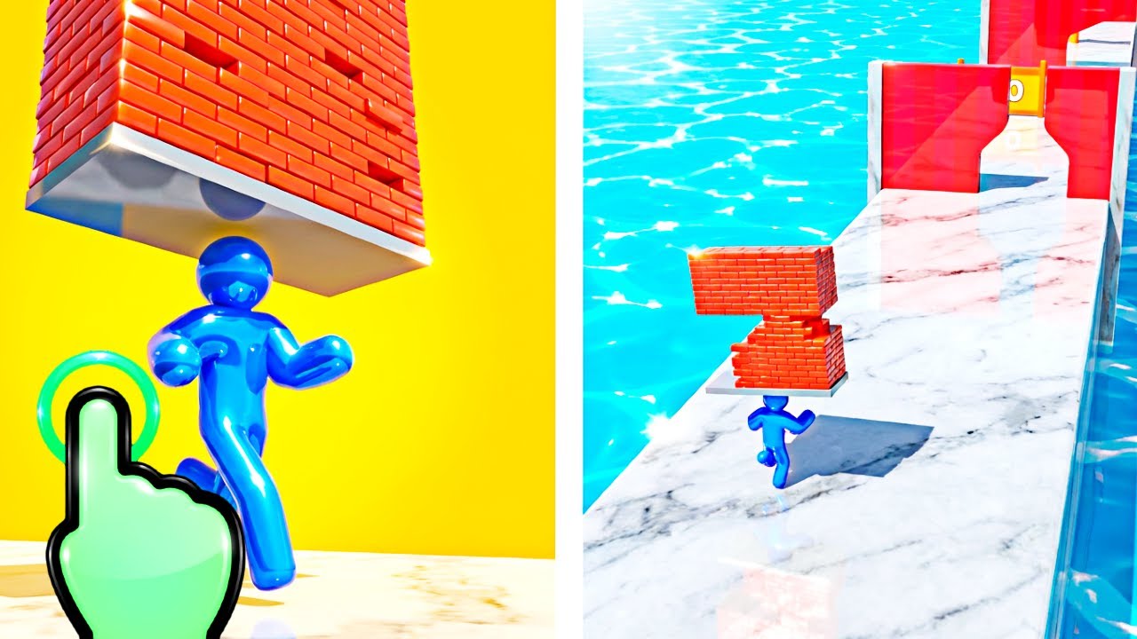 Stack Run Bricks - Stack Stickman Run - All Levels iOS Android GamePlay ...