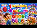 Learn Numbers 1-10 with Colorful Balloons! 🎈 Counting Songs for Kids | BubbleTown Rhymes #counting