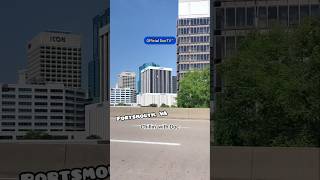 Downtown Norfolk (via) Portsmouth 🏙️ #angle #views #757 #portsmouth #doctv #virginia #downtown #wow