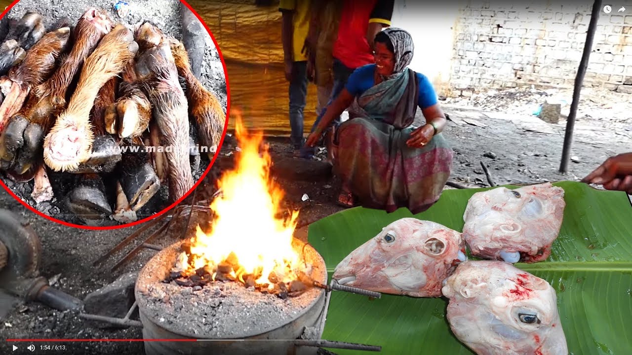 Firing a Whole Lamb Leg in an Outdoor Fire Pit | STREET FOOD