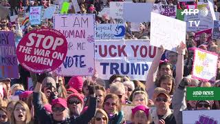 Thousands in Washington join second Women's March against Trump, From YouTubeVideos