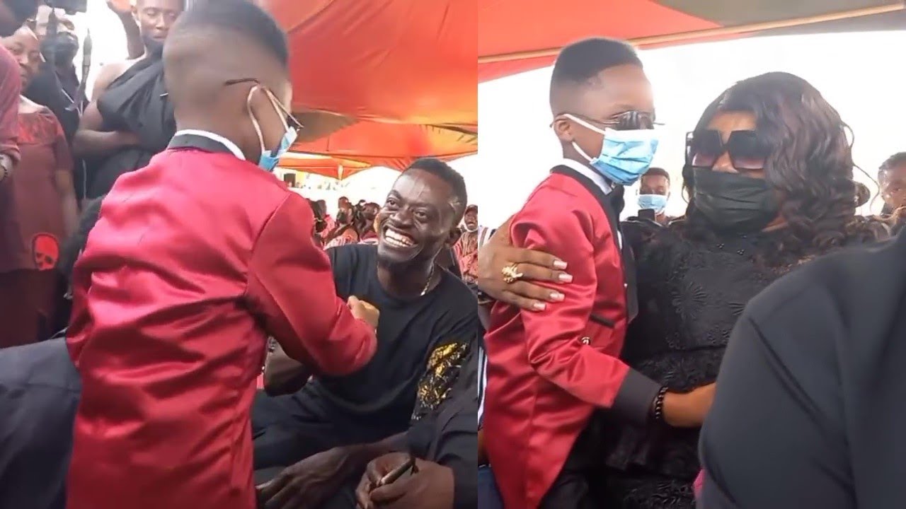 Akwadaa Nyame Touches LilWin and Kumahood Star Heart AT Bishop funeral