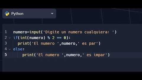 Par o Impar con Python
