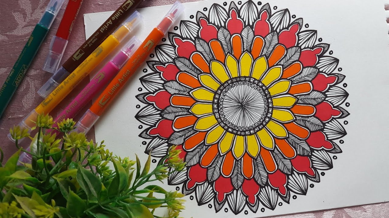 Coloring my mandala 😊