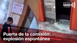 La puerta de la Comisión Séptima del Senado no fue saboteada, explotó espontáneamente | Noticias UNO