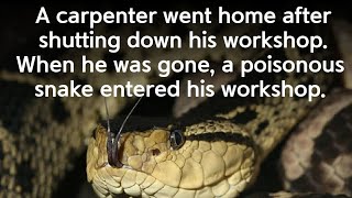 Angry Snake: A Carpenter Went Home After Shutting Down His Workshop