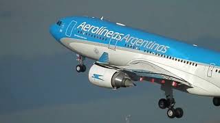 Espectacular despegue Aerolíneas Argentinas A330 Madrid Barajas España Buenos Aires Ezeiza Argentina