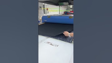 2024 4 15  Fusing machine block fuse tweed fabric with interlining, bonded 2 layers together