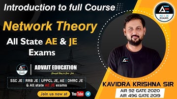 Introduction to full course Network Theory By Kavidra Krishna Sir | All State AE & JE Exams