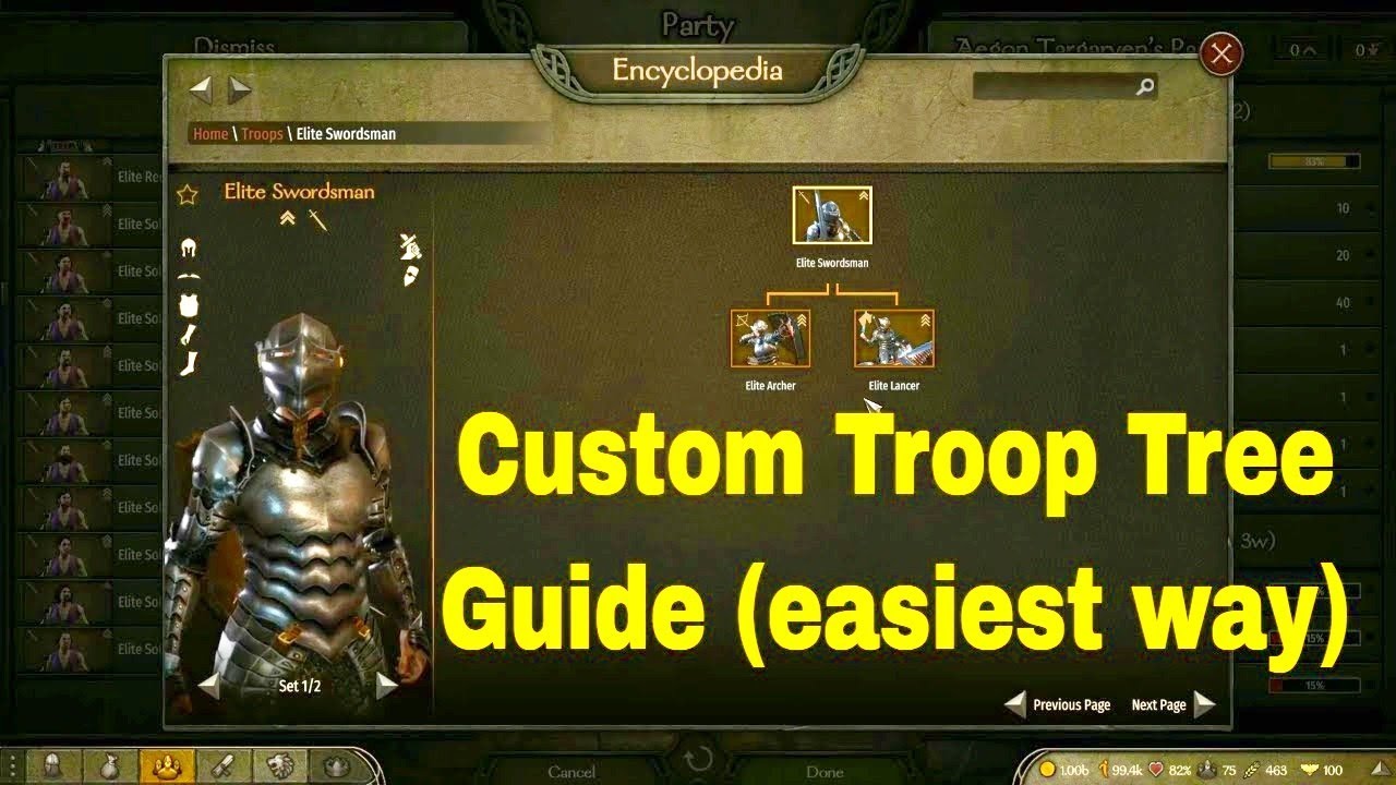 Руководство по созданию собственного дерева войск в Bannerlord 2025 (самый простой способ)