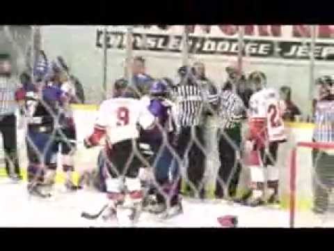 Leamington Flyers Eric Leardi vs Strathroy Rockets...