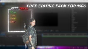 Free Editing Pack For 190,000 Subscribers | After Effects