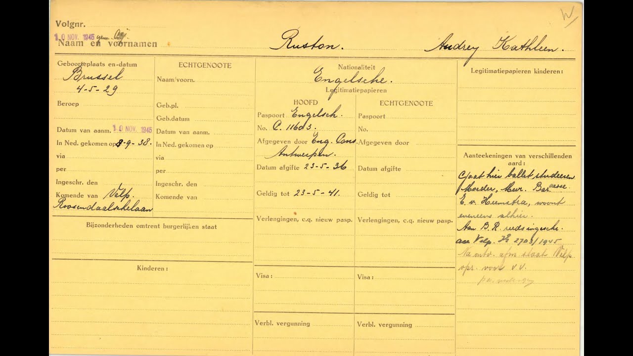 Famillement Thuis: Vreemdelingenkaarten en Oorlogsbronnen