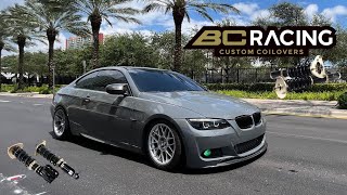 E92 335XI Gets Slammed On BC Racing Coilovers + Apex ARC8's