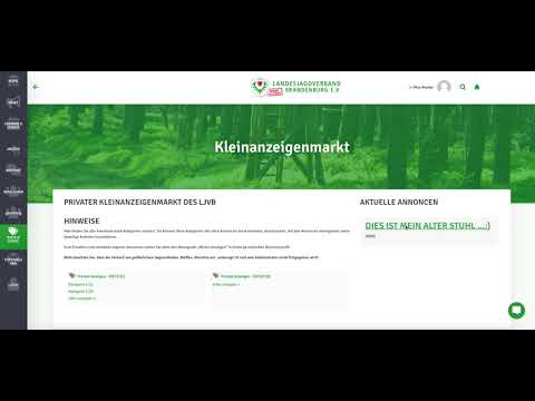 Jagdportal Brandenburg I Tutorial 3 Kleinanzeigenmarkt