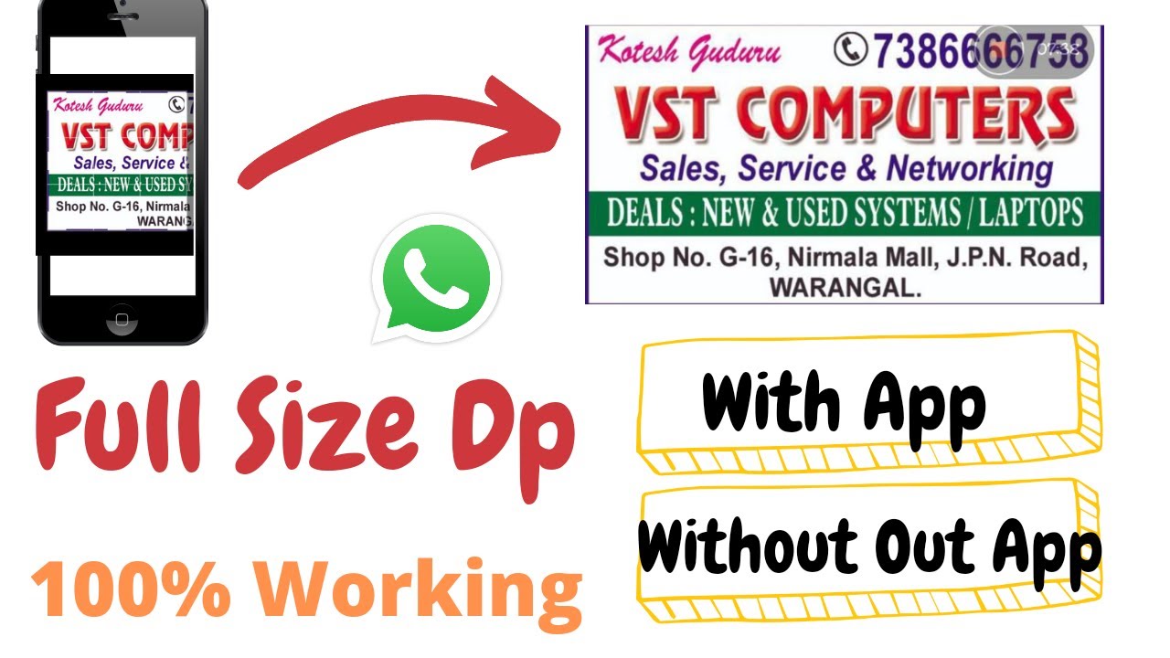 How to set full size whatsapp dp without cropping in two methods (With