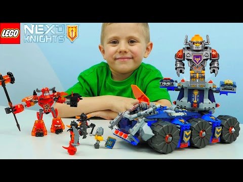 Видео: Лего Нексо Найтс Башенный тягач Акселя - Детское видео. Nexo Knights Axl's Tower Carrier 70322