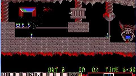 Lemmings 1 Fun Level 6 A task for blockers and bombers.mpg