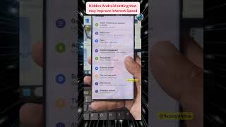 Hidden Android setting that may improve Internet Speed #shorts