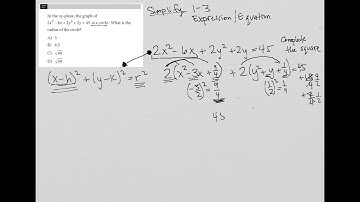 In the xy-plane, the graph of 2x^2 - 6x + 2y^2 +2y = 45 is a circle.  What is the radius of the...